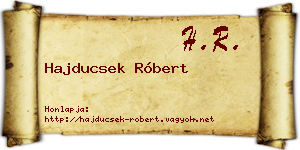 Hajducsek Róbert névjegykártya
