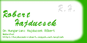 robert hajducsek business card